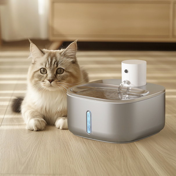 AQWA PETS | Drikkefontæne til dyr | 7 liter | Vandskål med vandfilter | Rent drikkevand